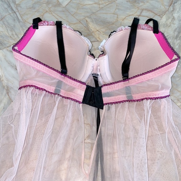 34C Victoria’s Secret Babydoll Slip Beautiful Flowers - Picture 7 of 8